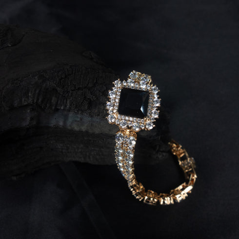 Square Micro Inlaid Zirconium Buckle Bracelet D306-1
